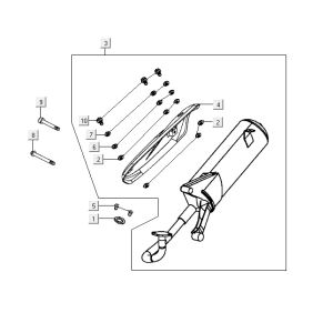 Auspuff Kymco Vitality 4t ac diamantschwarz
