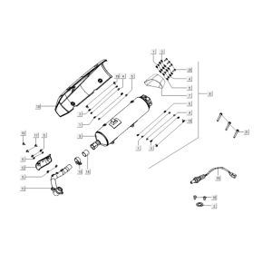Auspuff Kymco Xciting 400i Matt Schwarz