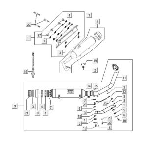 Auspuff Kymco Xciting 500i