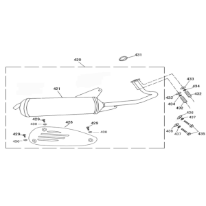 Auspuff Neco Lola rot weiß