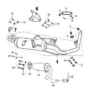 Auspuff Peugeot Jet Force LC weiß