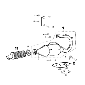 Auspuff Peugeot Speedfight 2 AC Schwarz