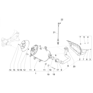 Piaggio MP3 350 Maxi Sport E4 ABS Auspuff 2018-2020 (EMEA)