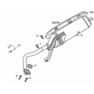 Uitlaat Sym Crox 50 E4