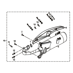 Sym Symphony ST 200I Auspuff