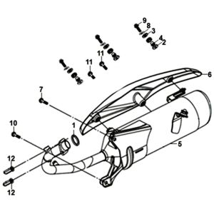Auspuff Sym Symphony ST euro4