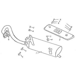 Auspuff Turbo RG50 125 cc