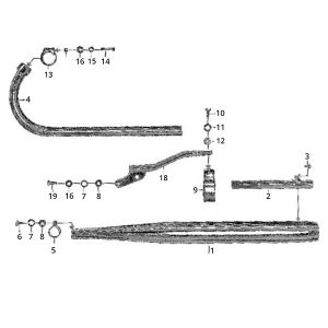 Zundapp GTS 50 517-390L Auspuff