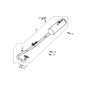 Auspufftopf Kymco Maxxer 90 Schwarz