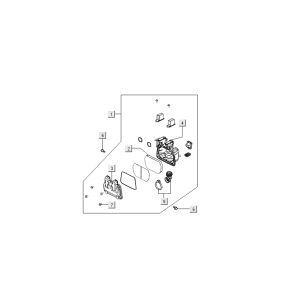 Auspuffmembran Kymco Nexxon 4-Takt dunkelgrau