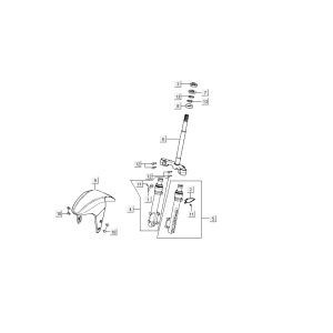 V-Gabel-Splash Kymco Super9 AC 2-Takt nm gelb - schwarz