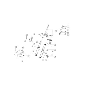 V-Gabel-Splash Kymco Super 8 4-Takt (2007-2009) orange