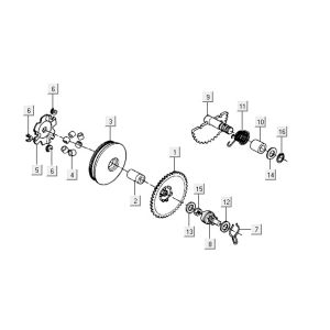 Teile für Variomatik-Sumpfdeckel Kymco ZX 2t ac blue limited