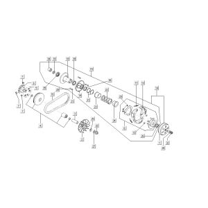 variator-Kupplung AGILITY 16+ 4T 200i Matt Metallic Hellblau