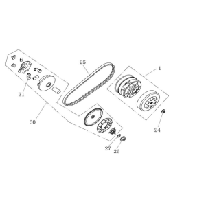 Variomatik-Kupplung AGM Ape50 braun