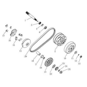 Variomatik-Kupplung China Venom schwarz