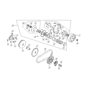 Variomatikkupplung Kymco Agility Delivery 4-Takt euro4 schwarz