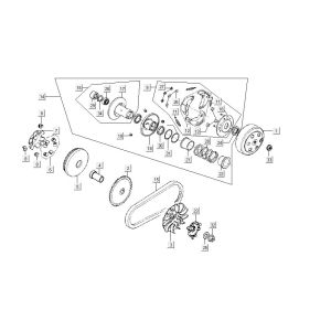 Variomatikkupplung Kymco Agility FR 12' 4-Takt euro4 weiß