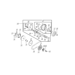 Variomatik Kupplung Kymco VP50i Einspritzung euro4 renault braun