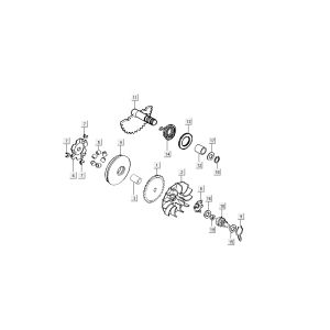 Variomatik-Startteile Kymco Dink LC 2-Takt Silber