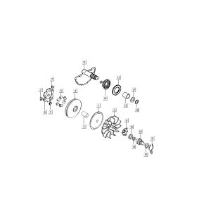 Variomatik-Starter Teile Kymco Super9 AC 2-Takt nm gelb - schwarz