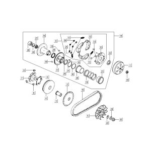 Variomatik - Kupplung Kymco New Dink 4-Takt schwarz metallic
