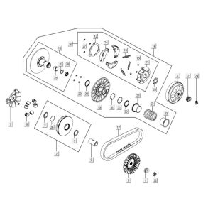 Variomatik - Kupplung Kymco Xciting 400i Yellow