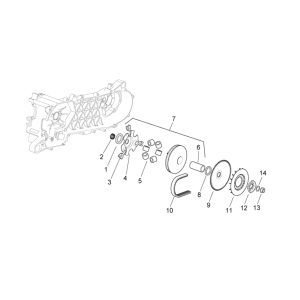Variomatik Aprilia SR 50 H2O dH+Vergaser 2004-2009