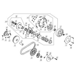 Variomatik/Kupplung Kymco Maxxer 90 Schwarz