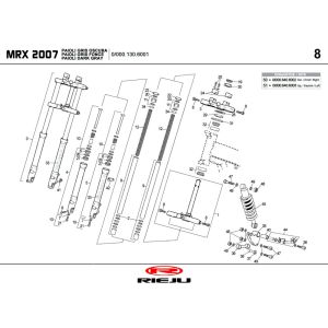 Federung 2 Rieju MRX P-up blau 2008 2-Takt