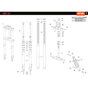 Federung Rieju MRT Enduro rot 2010 2-Takt