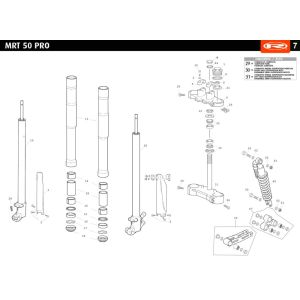 Federung Rieju MRT pro Enduro weiß 2010 2-Takt