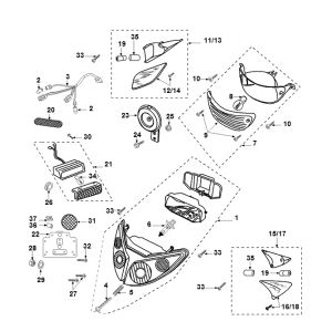 Beleuchtung Peugeot Speedfight 2 AC E2 2-Takt