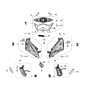 Beleuchtung Peugeot Speedfight 3 LC blau