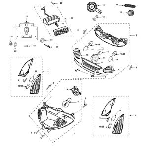 Beleuchtung Peugeot Vivacity 2 E2 2-Takt
