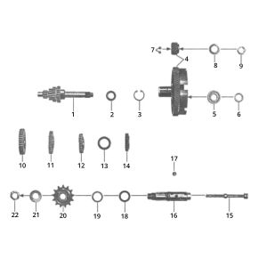 Getriebe Zundapp GTS 50 517-39L0