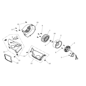 China Schwungrad Ape50 weiß