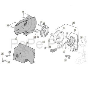 Schwungrad + Zündung Aprilia Mojito Custom 2t (Piaggio-Motor) 2004 - 2010