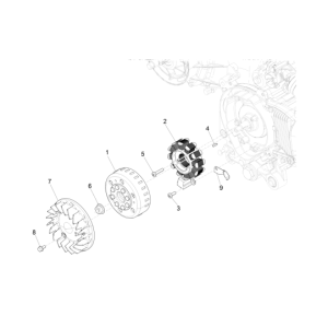 Schwungrad Vespa Primavera 4-Takt-3-Ventil (Euro4-Einspritzung iget)