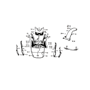 Grundplatte Rahmenabdeckung Sym Jet 14 rot (R-010C)
