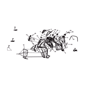 Fußplatte/Rahmenabdeckung Sym Symphony ST 200I Weiß (WH-006)