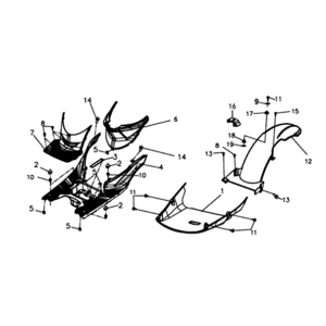 Fußplatte/Rahmenabdeckung 2 Sym Symphony ST 200I Weiß (WH-006)