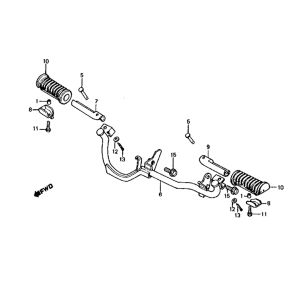 Honda MB50/MB80 Unterbau-Fußstütze