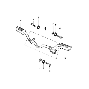 Fußstütze Peugeot Fox Lieferung Rot