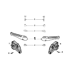 Fußstütze Peugeot Jet Force LC weiß
