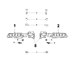 Fußstütze Peugeot Ludix 14 schwarz