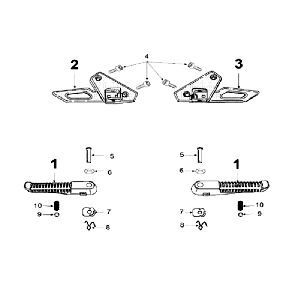 Fußstütze Peugeot Speedfight 3 AC Blau