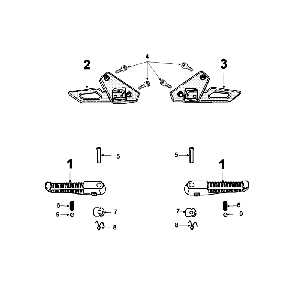 Fußstütze Peugeot Speedfight 4 4-Takt Weißgold
