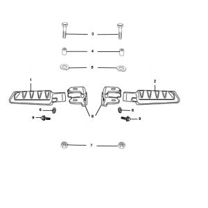 Fußstützen Peugeot Ludix ein 2-Takt