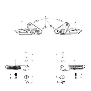 Fußrasten Peugeot Speedfight 3 AC 2-Takt